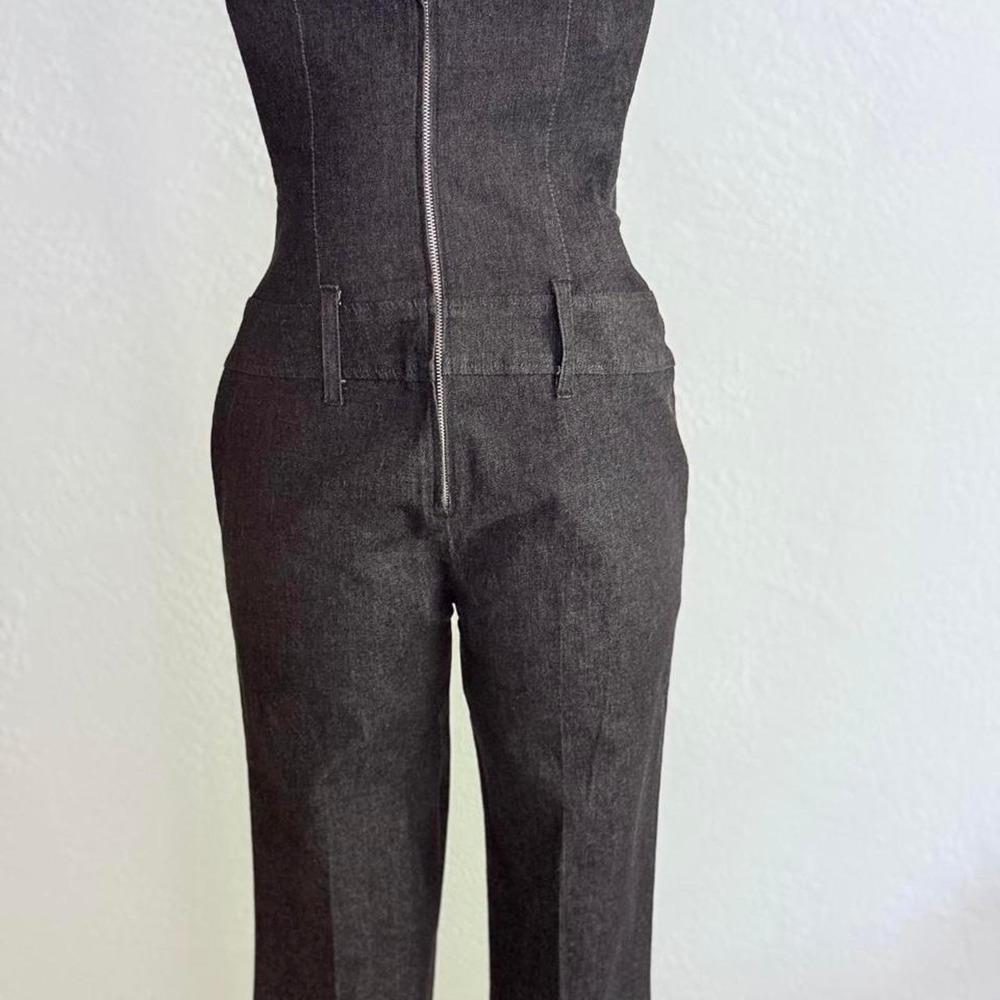 Vintage Y2K XOXO Denim Dark Wash Jumpsuit Custom Rhinestones 90's Size:3/4 Boho - Picture 5 of 8